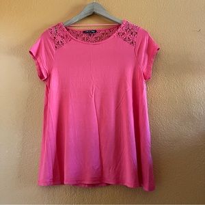 Beautiful Coral Colored Tee by Cable and Gauge
